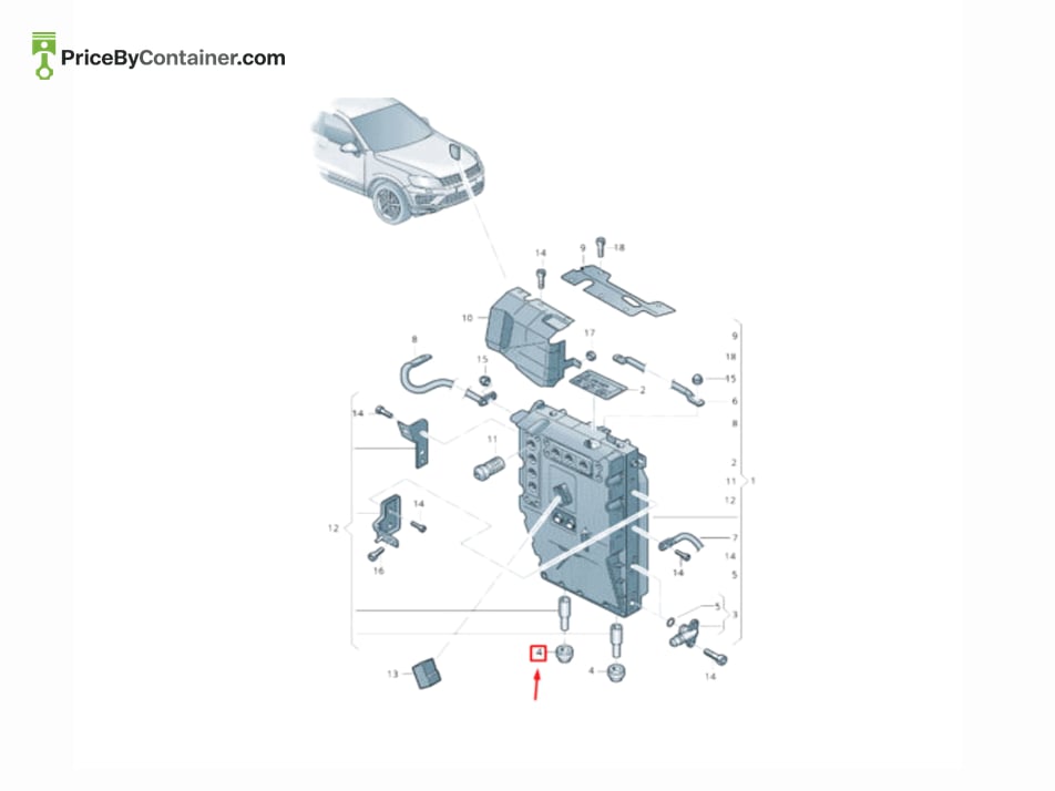 AUDI / VOLKSWAGEN 7P0129669 — AUDI GENUINE GROMMET 7P0129669
