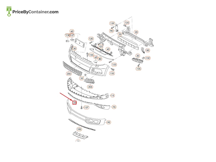 AUDI / VOLKSWAGEN 7P68071109B9 — AUDI / VOLKSWAGEN GENUINE SPOILER STIN BLACK 7P68071109B9