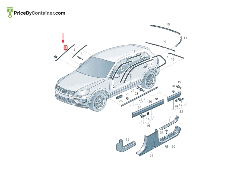 AUDI / VOLKSWAGEN 7P6854328A9B9 — AUDI GENUINE AUDI GENUINE 7P6854328A9B9