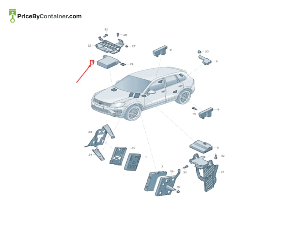 AUDI / VOLKSWAGEN 7P6907530RZ02 — AUDI / VOLKSWAGEN GENUINE INTERFACE GATEWAY MOUDLE 7P6907530RZ02