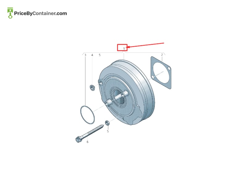 AUDI / VOLKSWAGEN 80A612107A — AUDI / VOLKSWAGEN GENUINE BRAKESERVO 80A612107A