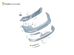 AUDI / VOLKSWAGEN 80A807320 — AUDI / VOLKSWAGEN GENUINE REAR BUMPER 80A807320