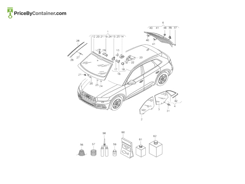 AUDI / VOLKSWAGEN 80A845099ANNVB — AUDI / VOLKSWAGEN GENUINE FRNT GLASS 80A845099ANNVB