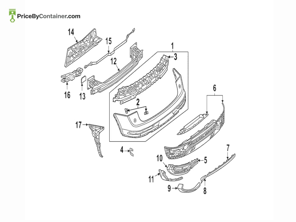 AUDI / VOLKSWAGEN 80F807967T94 — AUDI / VOLKSWAGEN GENUINE MOLDING 80F807967T94