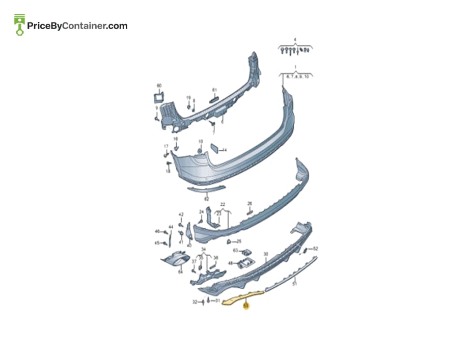 AUDI / VOLKSWAGEN 83A807731AT94 — AUDI / VOLKSWAGEN GENUINE TRIM LEFT 83A807731AT94