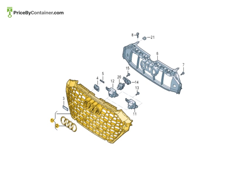 AUDI / VOLKSWAGEN 83A853651DT94 — AUDI / VOLKSWAGEN GENUINE SHOWGRILLE 83A853651DT94