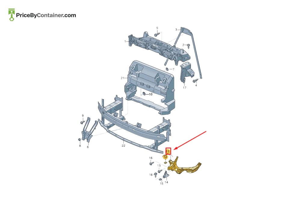 AUDI / VOLKSWAGEN 89A805326A — AUDI GENUINE MOUNTING 89A805326A