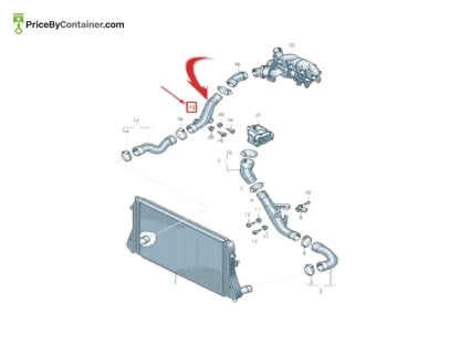 AUDI / VOLKSWAGEN 8J0145840 — AUDI / VOLKSWAGEN GENUINE PIPE 8J0145840