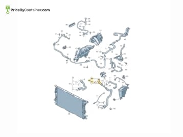 AUDI / VOLKSWAGEN 8K0121051C — AUDI / VOLKSWAGEN GENUINE WATER HOSE 8K0121051C