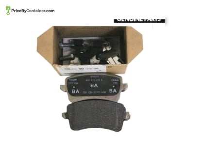 AUDI / VOLKSWAGEN 8K0698451F — The Audi Volkswagen Genuine Brake Pad Set, bearing part number 8K0698451F or 8K0 698 451 F, is an essential component designed specifically for Audi and Volkswagen vehicles. These brake pads are a critical part of the braking system, responsible for providing friction to slow down or stop the vehicle when the brakes are applied. Functionality: The primary function of the Audi Volkswagen Genuine Brake Pad Set 8K0698451F is to create friction against the brake rotors when the brakes are engaged. This friction converts kinetic energy into thermal energy, allowing the vehicle to slow down or come to a complete stop. These brake pads work in conjunction with other braking system components to ensure safe and reliable braking performance. Quality and Design: Manufactured as genuine parts by Audi and Volkswagen, these brake pads are crafted with high-quality materials and engineered to meet the specific performance standards of their respective vehicles. They undergo rigorous testing to ensure durability, consistent braking performance, and compatibility with Audi and Volkswagen braking systems. The design of these brake pads focuses on effective braking, reducing noise, and minimizing wear on the brake rotors. Capabilities: The Audi Volkswagen Genuine Brake Pad Set 8K0698451F is designed to deliver reliable and consistent braking performance. These brake pads play a crucial role in ensuring effective stopping power, responsive braking, and vehicle safety. They are engineered to provide proper friction levels for various driving conditions while also aiming to reduce brake noise and offer long-lasting performance. Regular inspection and replacement of brake pads at recommended intervals are essential for maintaining braking efficiency and safety. Ensuring that the brake pads are in good condition helps prevent issues such as reduced braking performance, brake noise, and excessive wear on the brake components. In summary, the Audi Volkswagen Genuine Brake Pad Set 8K0698451F is a vital component that contributes significantly to the safe operation of Audi and Volkswagen vehicles. Their role in providing reliable friction for braking highlights their importance in ensuring effective braking performance, vehicle safety, and driver confidence.