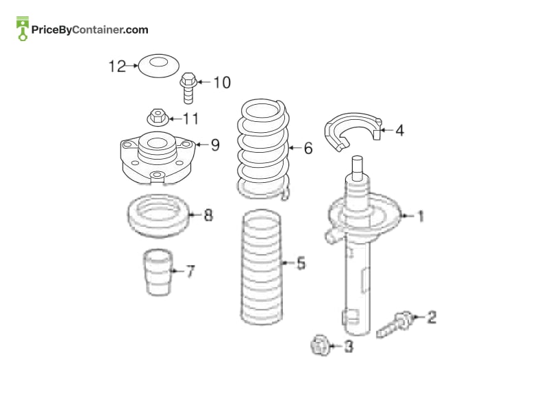 AUDI / VOLKSWAGEN 8S0412303 — AUDI / VOLKSWAGEN GENUINE BUFFER-FRONT SHOCK 8S0412303