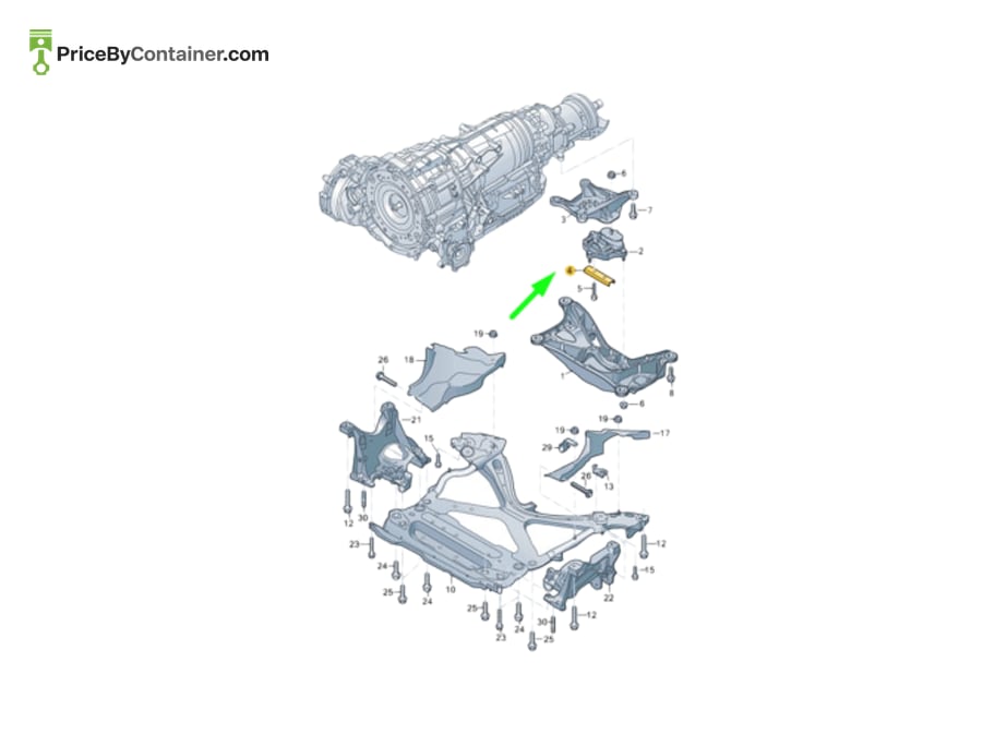 AUDI / VOLKSWAGEN 8W0399292 — AUDI GENUINE STOPPER-GEAR BRACKET 8W0399292