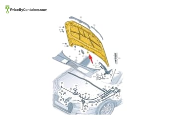 AUDI / VOLKSWAGEN 8W0823029A — AUDI / VOLKSWAGEN GENUINE BONNET 8W0823029A
