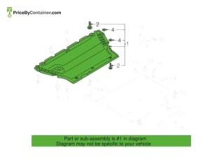 AUDI / VOLKSWAGEN 8W0863821G — AUDI / VOLKSWAGEN GENUINE ENGINE DOWN COVER 8W0863821G