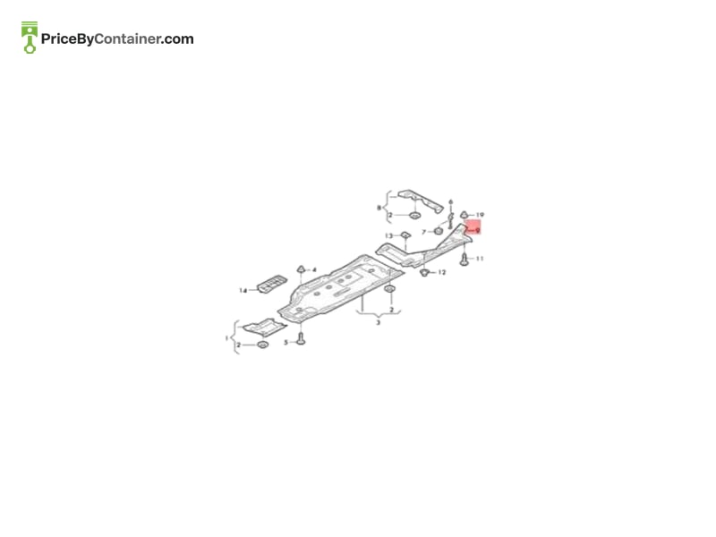 AUDI / VOLKSWAGEN 8W6825216A — AUDI GENUINE LINING 8W6825216A