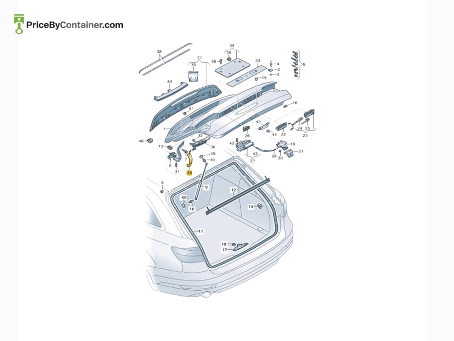 AUDI / VOLKSWAGEN 8W98272799B9 — AUDI GENUINE COVER 8W98272799B9