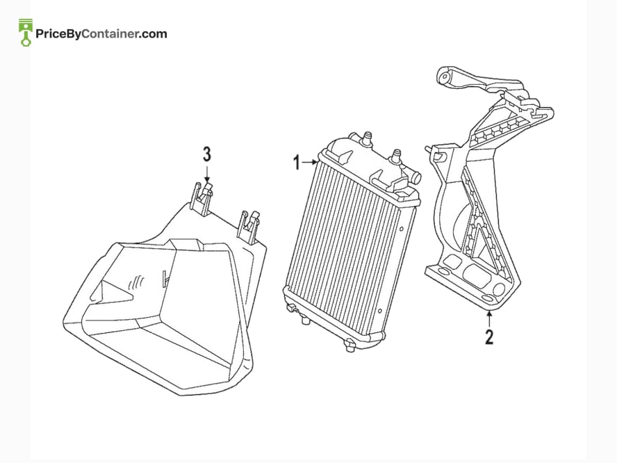 AUDI / VOLKSWAGEN 8Y0121212 — AUDI / VOLKSWAGEN GENUINE ADD RADIATOR 8Y0121212