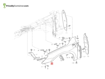 AUDI / VOLKSWAGEN 8Y0821105B — AUDI / VOLKSWAGEN GENUINE FENDER FRT LH 8Y0821105B