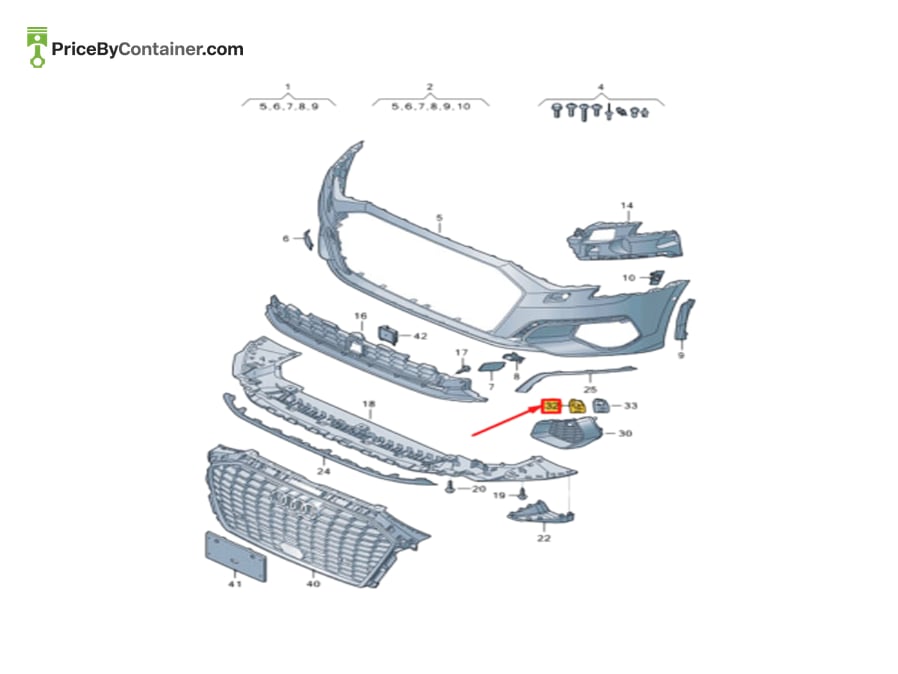 AUDI / VOLKSWAGEN 8Y0919398 — AUDI / VOLKSWAGEN GENUINE COVER 8Y0919398