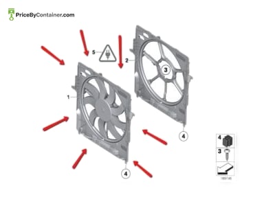 BMW 17428509743 — BMW Genuine Original New Radiator Fan Assembly 17428509743 Replace : 17427806017 / 17414578976 The factory-original…