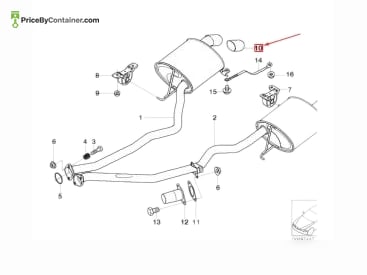 BMW 18307549770 — BMW GENUINE EXHUST TAI PIPE 18307549770