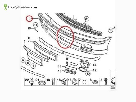 BMW 51112497156 — BMW GENUINE FRONT BUMPER 51112497156