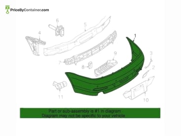 BMW 51127078428 — BMW GENUINE BUMPER REAR E63 51127078428