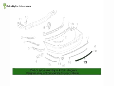 BMW 51127142223 — BMW GENUINE BUMPER MPULDING 51127142223