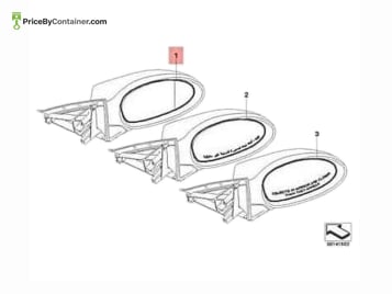 BMW 51167132744 — BMW Genuine Original New Mirror Glass Heated Wide-Angle Right 51167132744 The BMW Genuine Mirror Glass Heated…