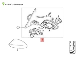 BMW 51167176176 — BMW Genuine Original New Outside Mirror Heated With Memory Right 51167176176 Replace : 51167208288 / 51167282628 The…