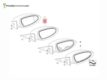 BMW 51167897555 — Description BMW Genuine Original New Mirror Glass Heated Plane Left 51167897555 Replace : 51168040915 / 51167903825