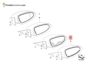 BMW 51167897556 — BMW Genuine Original New Mirror Glass Heated Convex Right 51167897556 Replace : 51168040916 / 51167903826 The BMW…