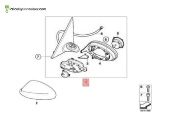 BMW 51168203742 — BMW Genuine Original New Outside Mirror With Glass Heated Right 51168203742 The BMW Genuine Outside Mirror with Heated…