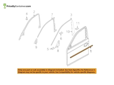 BMW 51217135161 — Description BMW Genuine Door Front Left Exterior Channel Cover 51217135161 (002)