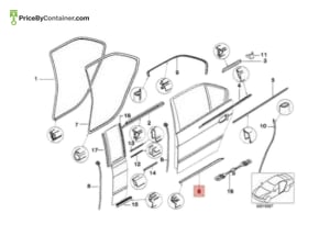 BMW 51228150100 — Description BMW Genuine Rear Right Sealing Between Door And Entrance 51228150100 (002)