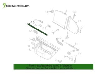 BMW 51228218801 — Description BMW Genuine Original New Waist Rail Trim Strip Interior Left Rear 51228218801 (004)