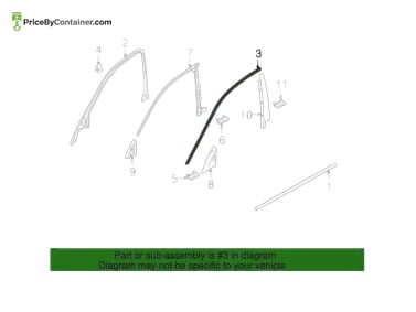 BMW 51337072885 — BMW GENUINE TRIM WINDOW FRAME 51337072885