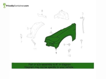 BMW 51657178398 — BMW GENUINE FR FANDER E70 51657178398