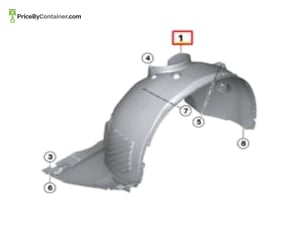 BMW 51717342176 — BMW GENUINE FENDER COVER 51717342176
