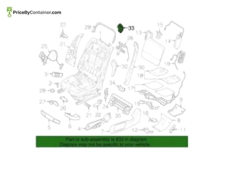 BMW 52107383171 — BMW GENUINE SEATBELT GUIDE UPPER LEFT 52107383171