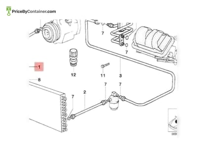 BMW 64531384485 — BMW GENUINE PRESSURE HOSE 64531384485