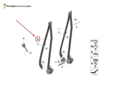BMW 72117343629 — BMW GENUINE BELT 72117343629