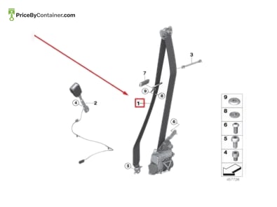 BMW 72117402419 — BMW GENUINE UPPERBELT 72117402419