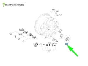 MERCEDES-BENZ 00040011007756 — Mercedes-Benz Genuine WHEEL TRIM 00040011007756