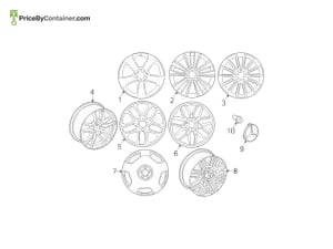 MERCEDES-BENZ 00040043007756 — Mercedes-Benz Genuine WHEEL CAP SET 463 NEW SILVER 00040043007756