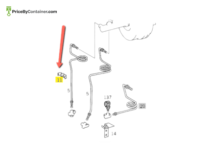 MERCEDES-BENZ 0004760536 — MERCEDES BENZ GENUINE BRACKET BRAKE LINE MOUNT BRAKE SYSTEM / 0004760536