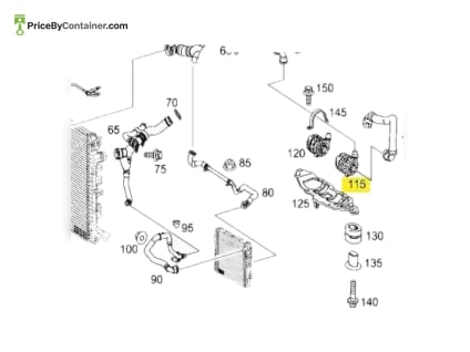 MERCEDES-BENZ 000500240080 — MERCEDES BENZ GENUINE COOLANT PUMP 000500240080