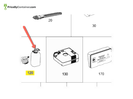 MERCEDES-BENZ 0005833012 — MERCEDES BENZ 0005833012 GENUINE CONTAINER, TIRE SEALANT BODY PARTS