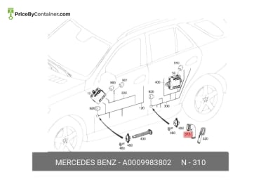 MERCEDES-BENZ 0009983802 — Mercedes-Benz Genuine CABLE GROMMET 0009983802