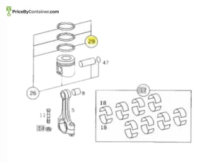 MERCEDES-BENZ 0030303724 — The Mercedes-Benz Genuine Piston Ring with part number 0030303724 is a meticulously crafted component designed to…